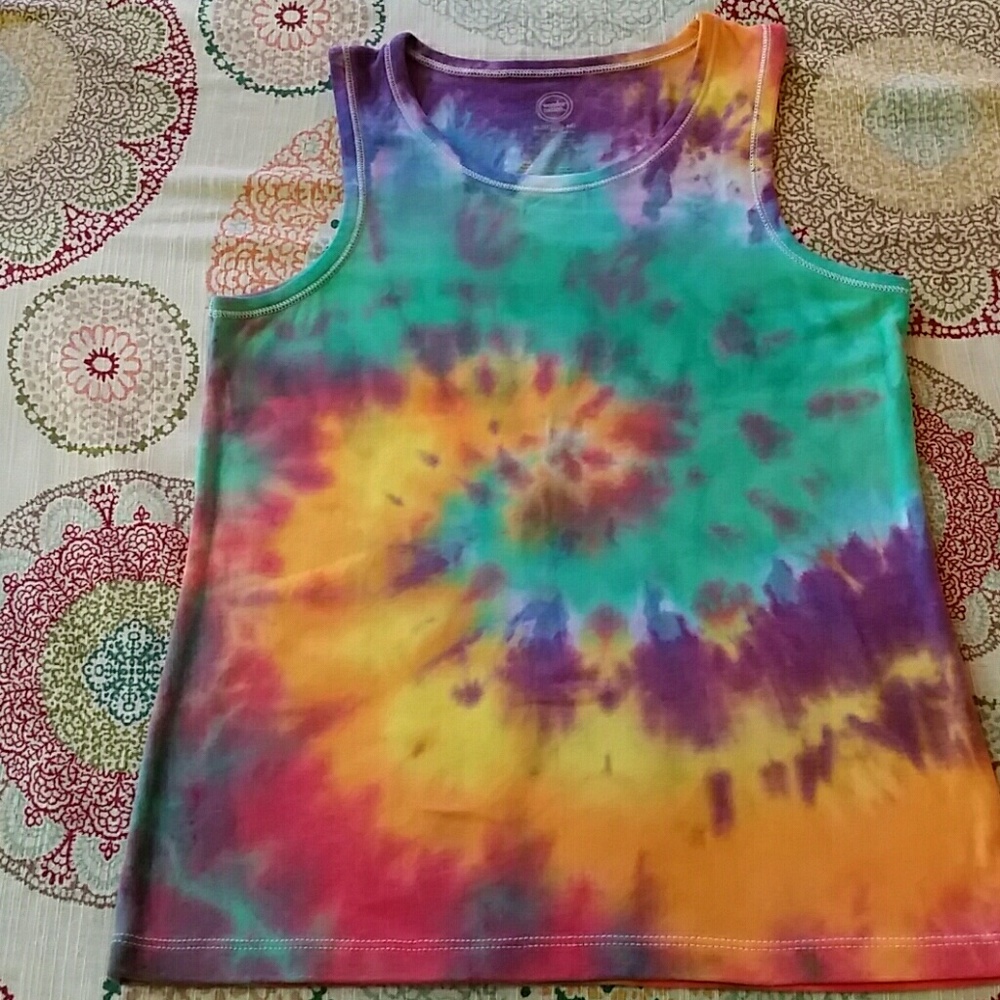 Handmade tie dye tank top